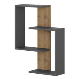 Hanah Home Paranoid Estantería de Pared Antracita y Roble Oscuro